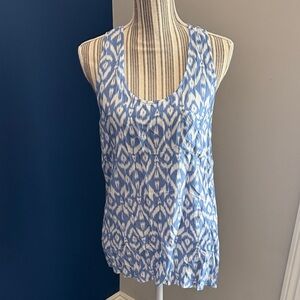 Kenar Blue and White Patterned Tank Top